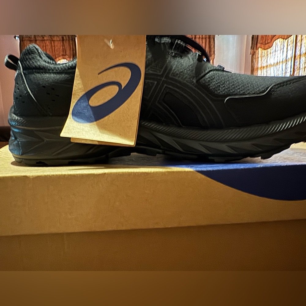 Asics Black Athletic Shoes with Supportive Midsole